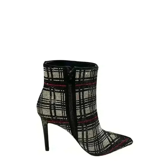INC Womens Reisa4 Rhinestone Plaid Booties Shoes 5 M International Concepts - Picture 1 of 9